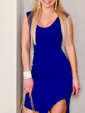 Stella McCartney Cobalt Blue Mini Dress IT 38 2 -4